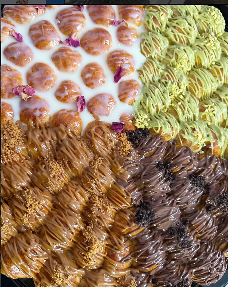 Four flavors of Yemeni honeycomb bread